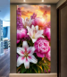 Preview: Diamond Painting Pfingstrosen und Lilien